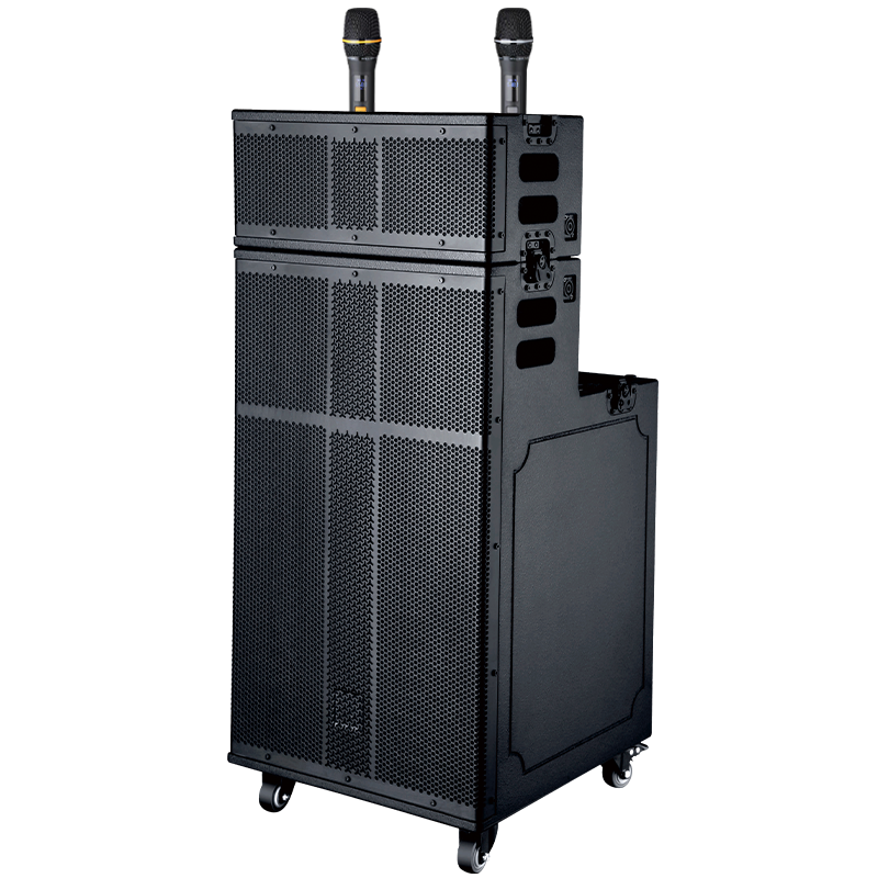 润普Runpu会议扩声拉杆音箱三分频12英寸低音野外作训户外扩音带话筒专业拉杆音响音箱RP-S-GLG12