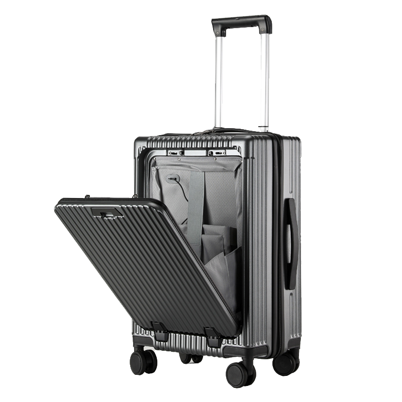 古卡维 拉杆箱 旅行箱 灰色24英寸拉链款1388D
