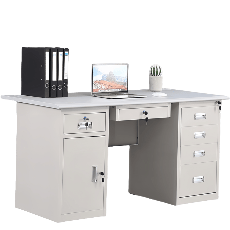 豫龙都钢制办公桌1.6米张