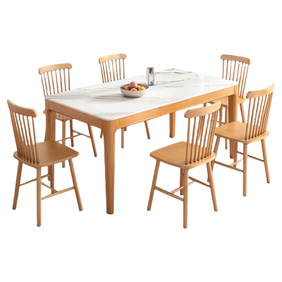 珂洋 餐桌 一桌六椅140*80*75cm 套