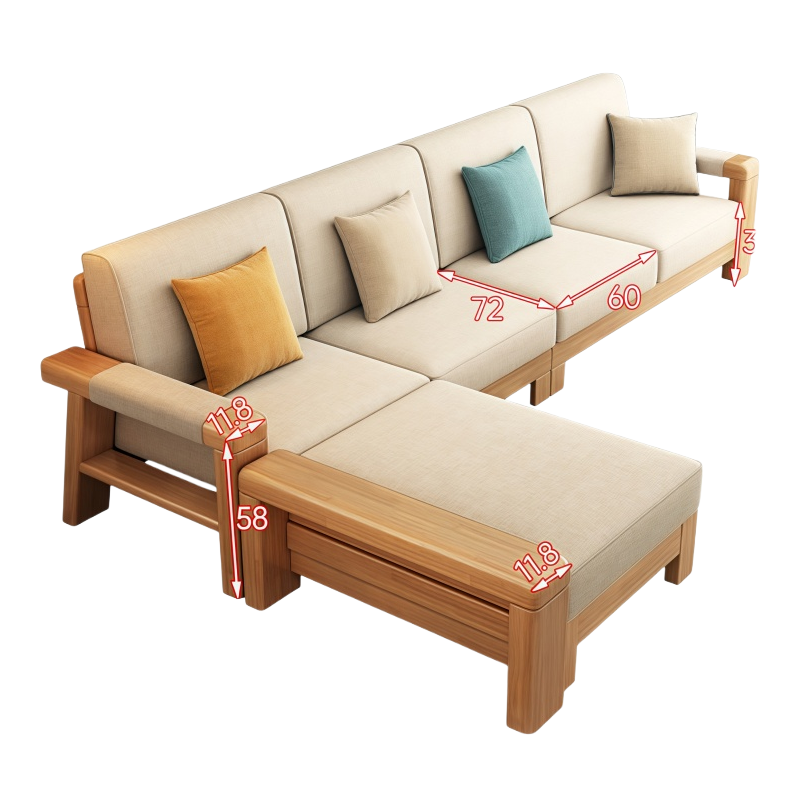 豫龙都 中式沙发 四人+脚榻 张