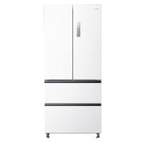 [官方正品]美的M60系列520小机皇法式大容量冰箱超薄嵌入除菌净味双系统底部散热 BCD-520WUFPZM海贝白