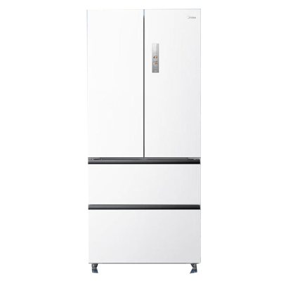 [官方正品]美的M60系列520小机皇法式大容量冰箱超薄嵌入除菌净味双系统底部散热 BCD-520WUFPZM海贝白