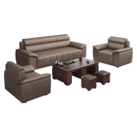 伟樽沙发组合单+单+三人位+功夫茶几套