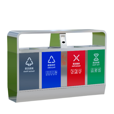 铭思达户外垃圾桶四分类个