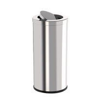 铭思达不锈钢垃圾桶中号翻盖个