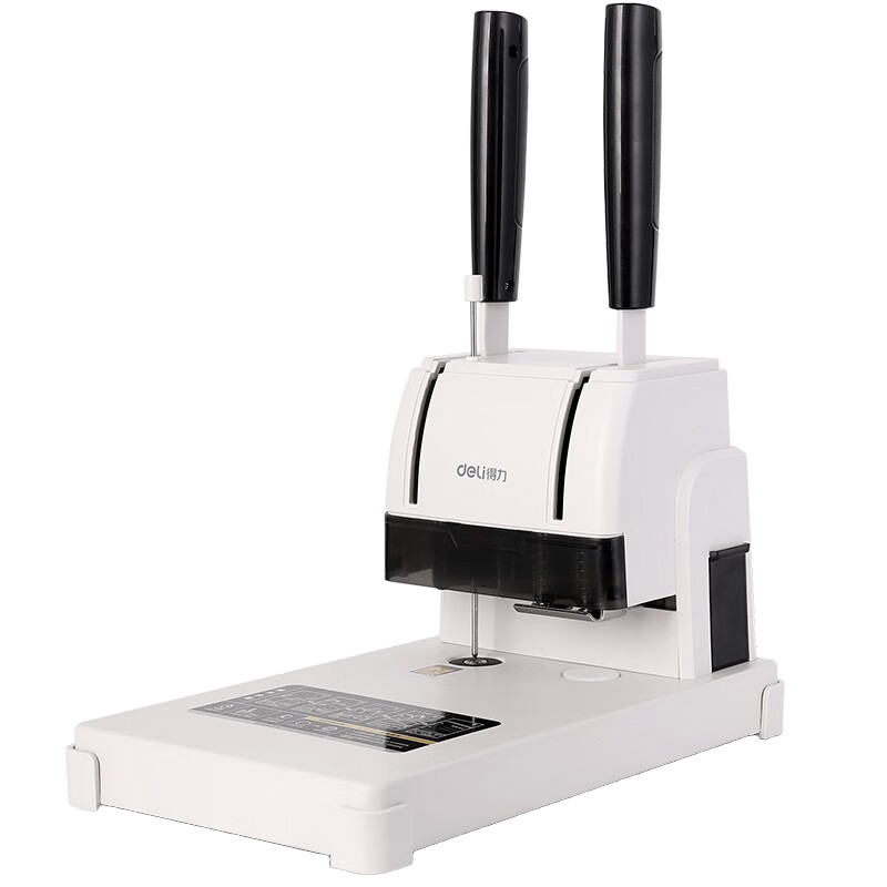 得力(deli)财务凭证装订机 会计凭证单据文件资料档案打孔机 热熔铆管装订机 300页 手动省力装订 3888