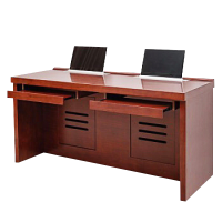 指臣翻转电脑桌双人张