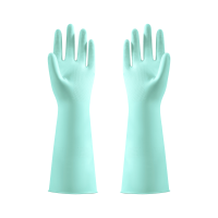 一倍加厚家务手套粉色橡胶M码国产1双装厨房清洁好帮手