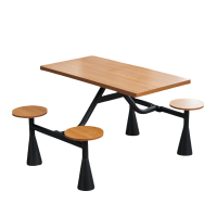 锁匠 食堂桌椅120*60*75cm套