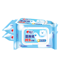 心相印湿厕纸柔厚亲肤温和无刺激40片*3包XCY040+P1(包装随机)