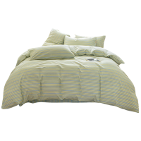 铭思沃三件套1.2*2.0m床 绿条纹 套