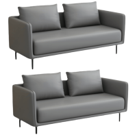 豫龙都办公沙发2+2套