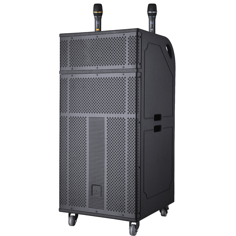 润普Runpu会议扩声拉杆音箱三分频15英寸低音野外作训户外扩音带话筒专业拉杆音响音箱RP-S-ZLG15