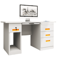 豫龙都钢制电脑桌1.4m张