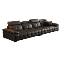 意式轻奢高靠劳伦斯真皮沙发头层牛皮沙发简约极简皮沙发现代直排