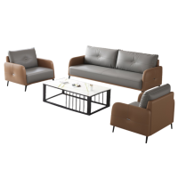 伟樽沙发组合单+单+三人位+岩板茶几套