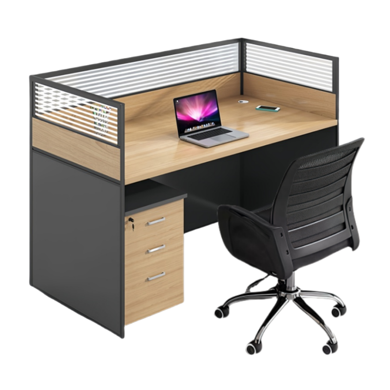 悦兴诚办公桌单人+柜+椅套