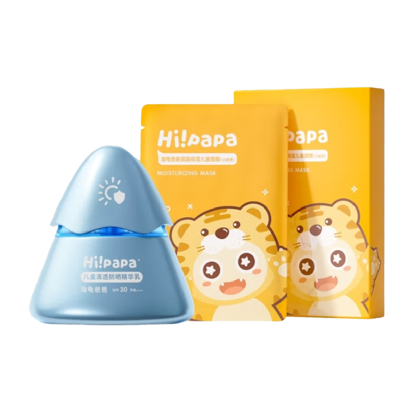 海龟爸爸儿童小光盾防晒乳30g+小老虎面膜1盒