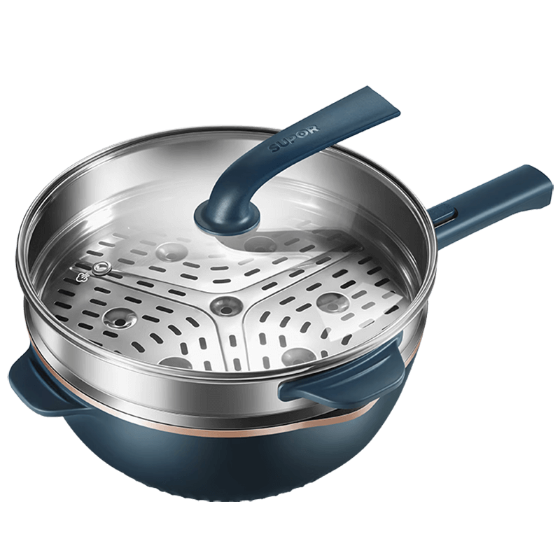 苏泊尔(SUPOR)电炒锅 电火锅 电煮锅 电蒸锅 家用多功能 蒸煮 炒菜智能火红点不粘多用途锅CJ32A825-220