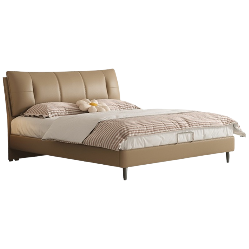 蕃蒂软包床咖色张