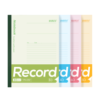 宝克(BAOKE)405B 白卡纸封面笔记本子无线胶装软抄本办公记事本软面抄学生日记作业本[B5/40张]混色 1本装