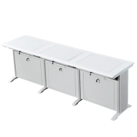 指臣电脑翻转桌灰白张