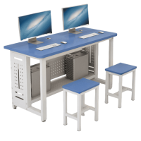 豫龙都电脑桌一桌两椅套