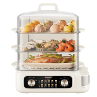 苏泊尔(SUPOR)电蒸锅 24L三层大容量电热锅 家用多功能电蒸箱 加长蒸屉蒸鱼多用途锅ZN32FK995