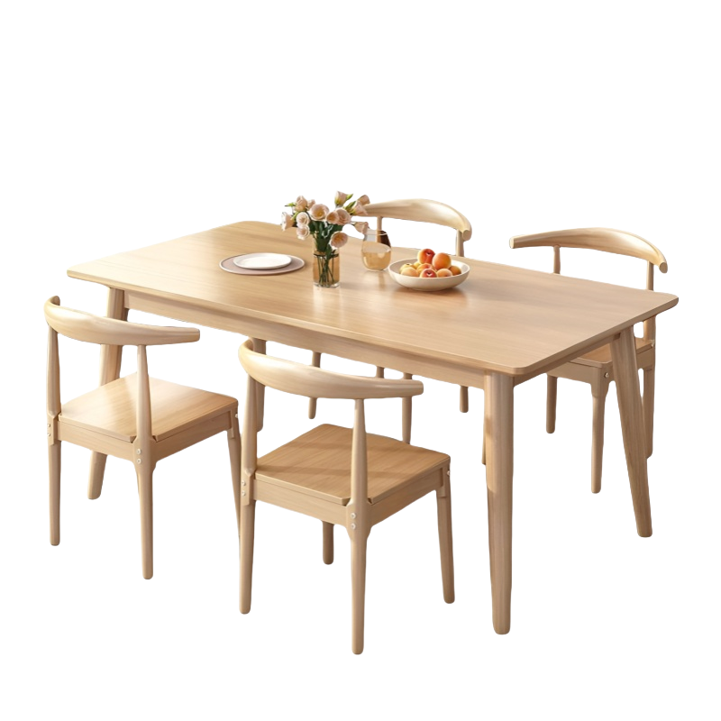 晨磊 餐桌组合 130*80*75cm(牛角椅) 套