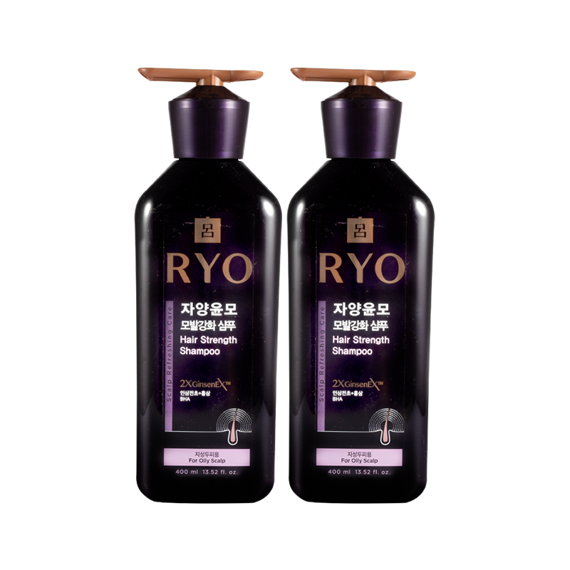 RYO吕滋盈韧发密集强韧洗发水清洁保湿控油防断发舒缓芳香洗发露400ml*2