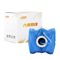 领柯捷 LKJ-WX08 300.00米/箱 0.57mm六类4对非屏蔽低烟无卤 网线(计价单位:箱)蓝色