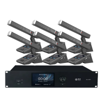 惠度(HuiDu)BA-8820有线手拉手会议麦克风桌面式摄像自动跟踪远距拾音高端表决智能电容麦方管款一拖三十