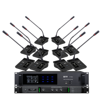 惠度(HuiDu)YH-680S专业有线手拉手会议麦克风视像自动追踪系统话筒讨论型桌面式鹅颈话筒一拖二十