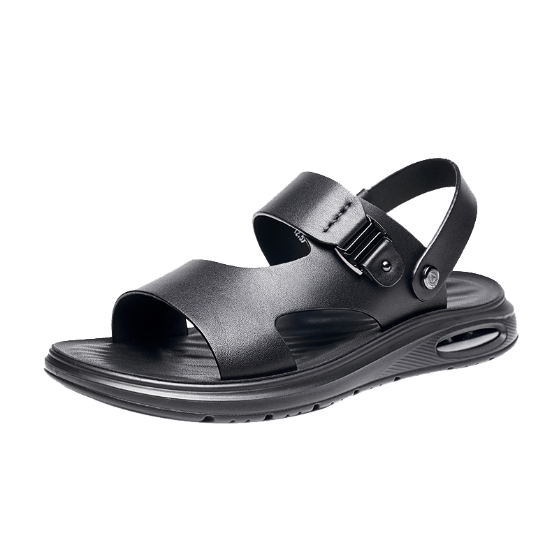 奥康凉鞋男夏季气垫男士凉鞋牛皮休闲透气沙滩鞋两用凉拖鞋