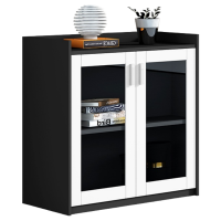 黎珞兴矮柜白色两门玻璃台