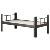 质凡黑色钢制单层床宿舍床2000*1200*800mm