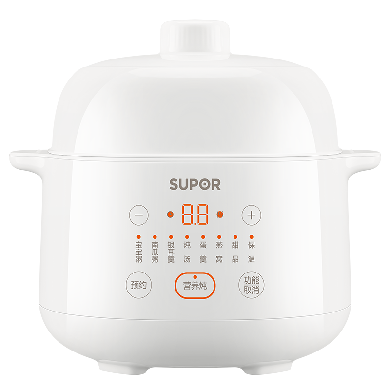 苏泊尔 电炖锅 电炖盅 燕窝炖 宝宝辅食 婴儿煮粥锅1.5L精巧容量 隔水揉炖 迷你煮粥煲汤锅DZ15YC897