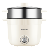 苏泊尔(SUPOR)电煮锅 电蒸锅 多功能泡面宿舍小火锅 2.5L带蒸屉电炖锅 蒸煮一体电热锅H25YK681A