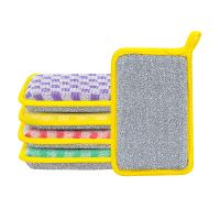 厨房专用双面海绵擦洗碗清洁刷锅百洁布抹布厨房刷碗双面银丝去污