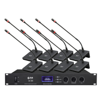 惠度(HuiDu)QH-660S专业有线手拉手会议麦克风工程会议话筒多功能会议室桌面鹅颈话筒一拖十二