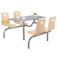 凌迪星不锈钢桌椅120*60*75cm套
