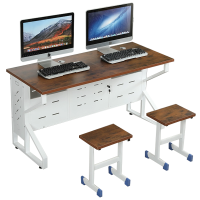 筑亮 双人电脑桌 H120+2椅 套