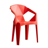 蕃蒂塑料椅红色把