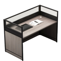 豫龙都屏风工位干字型四人位张