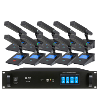 惠度(HuiDu)YX-X8专业有线手拉手会议麦克风工程数字系统视像跟踪桌面方杆会议电容麦方管话筒一拖六