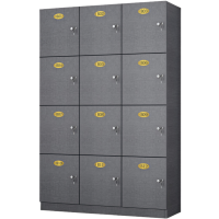 义尊 储物柜 布纹灰12门 台