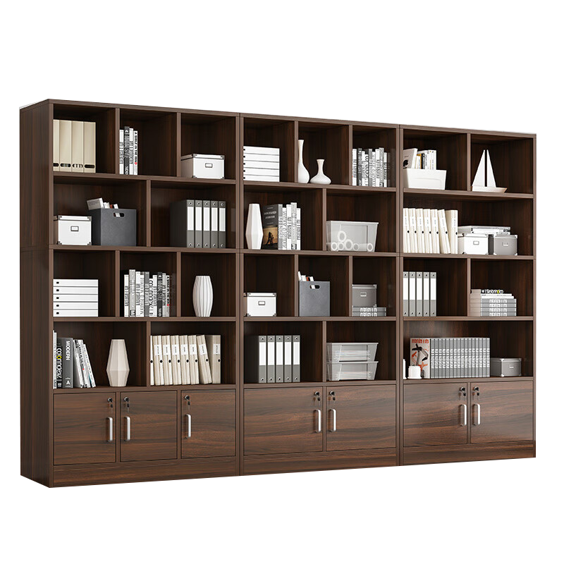 唐辑书柜落地简约收纳书架置物架学生卧室组合柜子 (C款100*30*180cm)