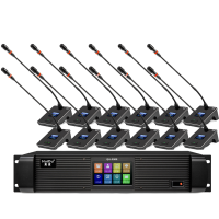 惠度(HuiDu)QH-9200C有线手拉手会议麦克风视频跟踪大型会议系统桌面式鹅颈话筒主席麦