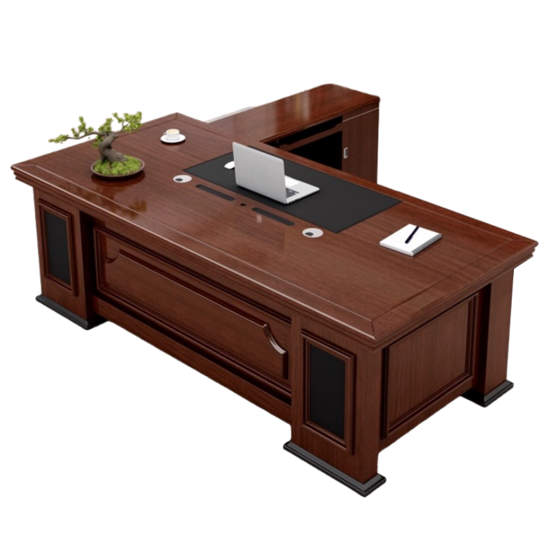 伟樽老板桌带双柜180*90*76cm套